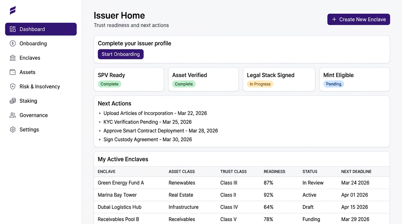 Enclaves Issuer Dashboard